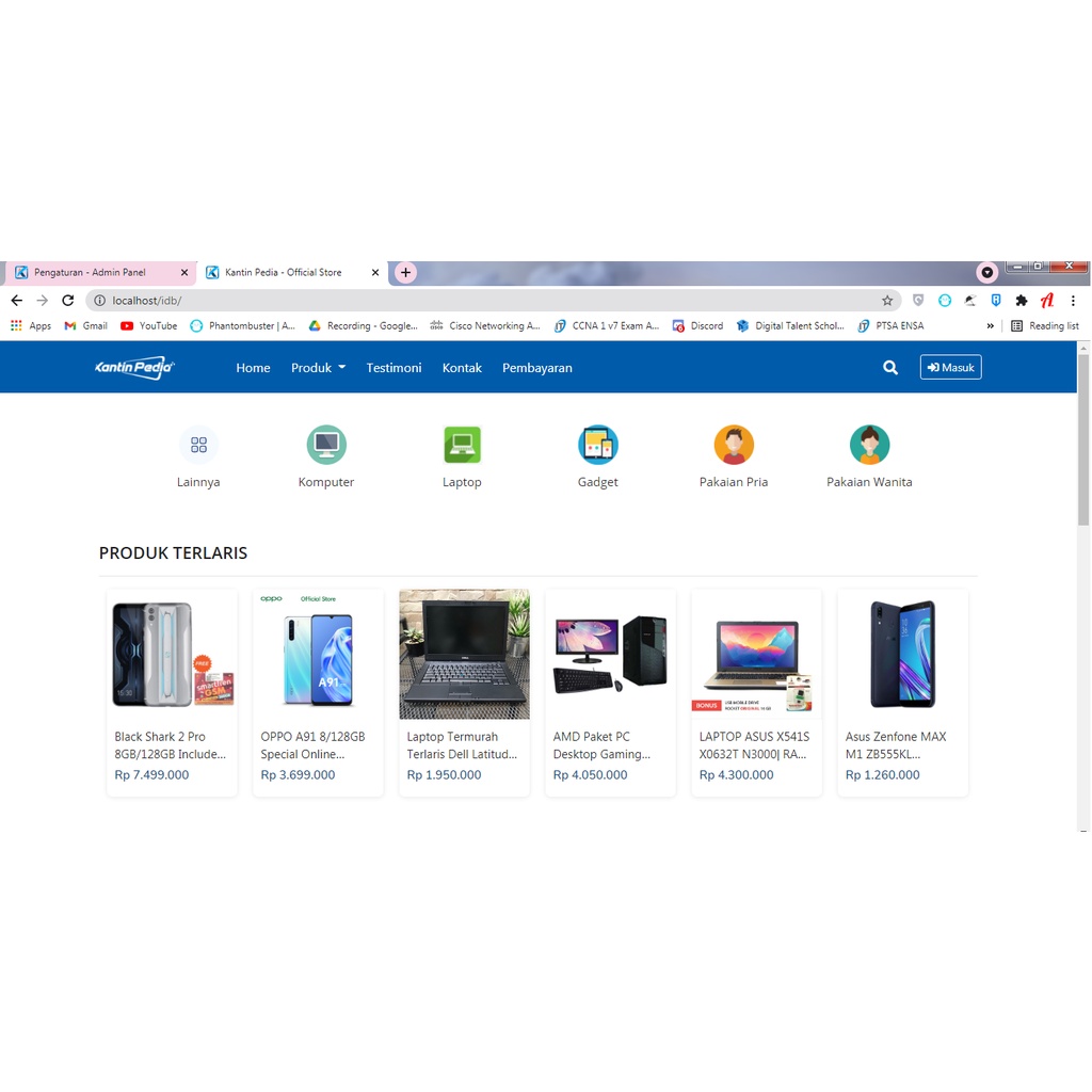 Source Code Toko Online Terintegrasi Midtrans dan Rajaongkir