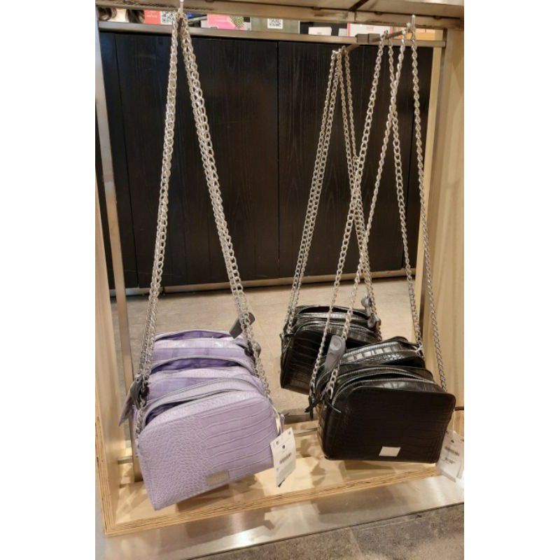 slingbag Bershka croco bag HITAM sale NWT bukan slingbag stradivarius bukan hnm sale