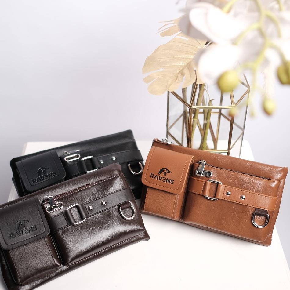 Paling Disukai.. FREE BONUS DOMPET | BEST SELLER ORIGINAL | TAS SELEMPANG PRIA | TAS WAISTBAG PRIA R