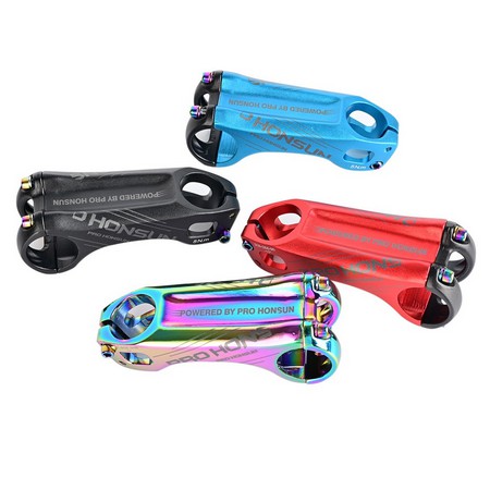 Pro Honsun Stem Stang Handlebar Sepeda Mtb Bahan Aluminum Alloy Cnc Xc Warna Pelangi Ukuran 70-90mm