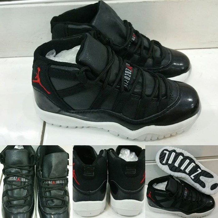 Sepatu Anak Air Jordan 11 Kids 72 - 10 Black White Hitam Putih promo 54 7