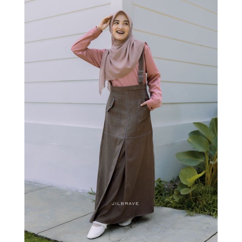 Alma overall by jilbrave official shop original jilbrave gamis wanita gamis remaja