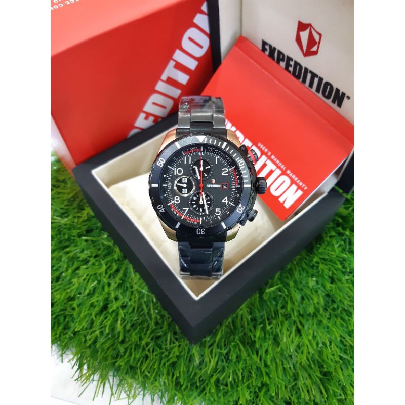 Jam tangan expedition E6795M BLACK ROSE GOLD