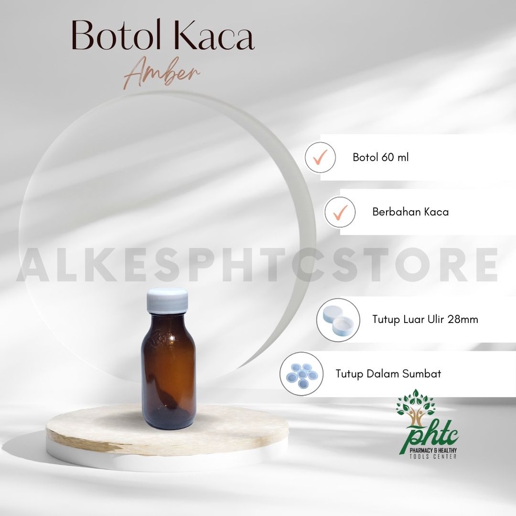 Paket Botol Kaca Coklat Lengkap @2 pcs l Paket Botol Coklat