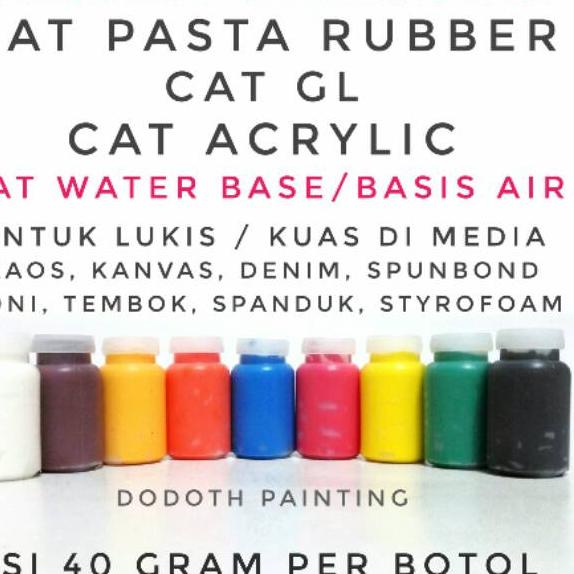 

[PROMO TR942] Eceran Kecil Cat Pasta Rubber GL Acrylic Lukis Kaos Denim Kanvas Pasti Murah