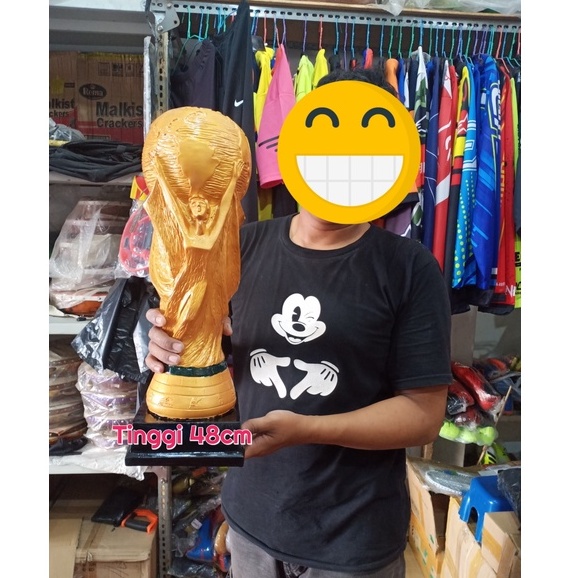 PIALA BOLA FUTSAL WORLD CUP FIBER PIALA DUNIA J1 TINGGI 48CM