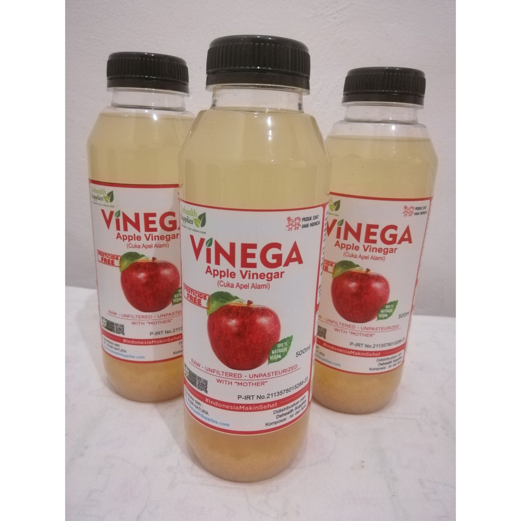 

Vinega Apple Vinegar - Dehealth - Cuka Apel Alami 500ml