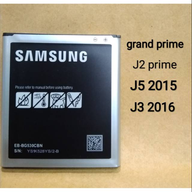 Original baterai batre Samsung grand prime / j2prime / j5 2015 / j3 2016 original Samsung batre