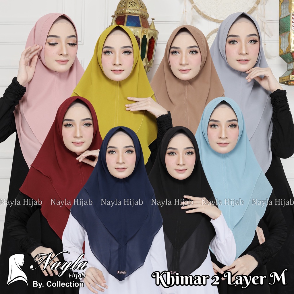 KHIMAR 2 LAYER SIZE M CERUTY BABYDOLL KERUDUNG CERUTY JUMBO ORIGINAL BY NAYLA HIJA'B