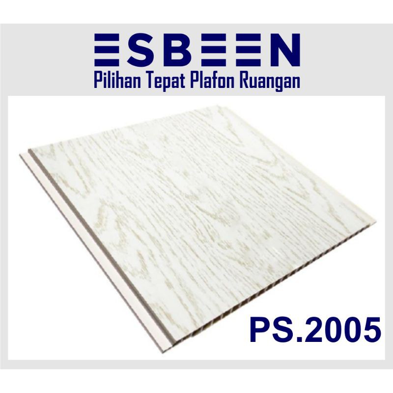 plafon PVC white motif kayu