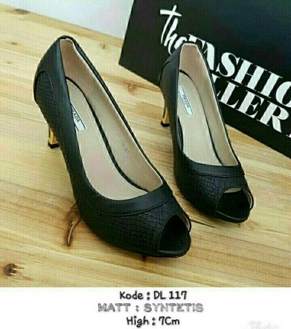 DF. DL 117 HIGH HEELS (CREAM D.F) & (HITAM K.O.S)