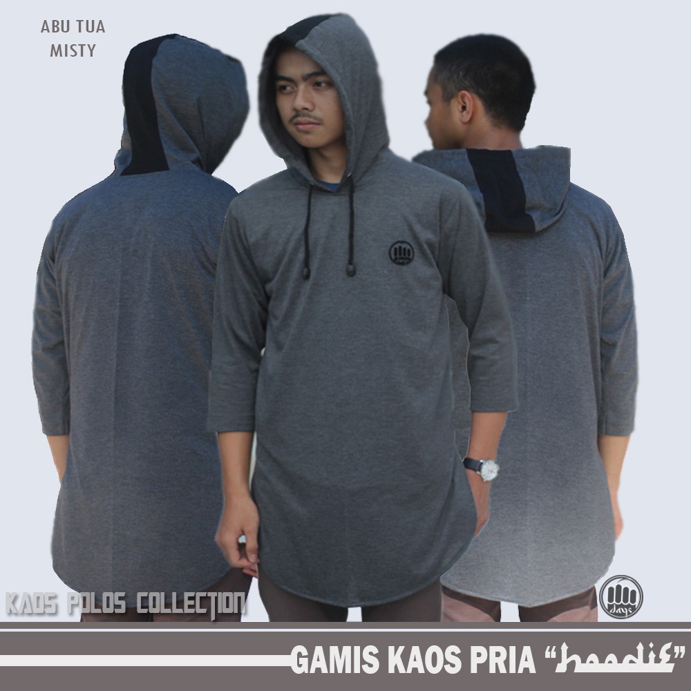 baju gamis hoodie | gamis kaos hoodie | gamis pria