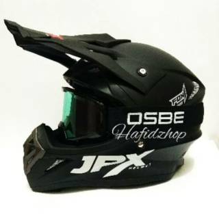 HELM JPX CROSS FOX 1 FULL FACE TRAIL TRABAS KLX BLACK DOF