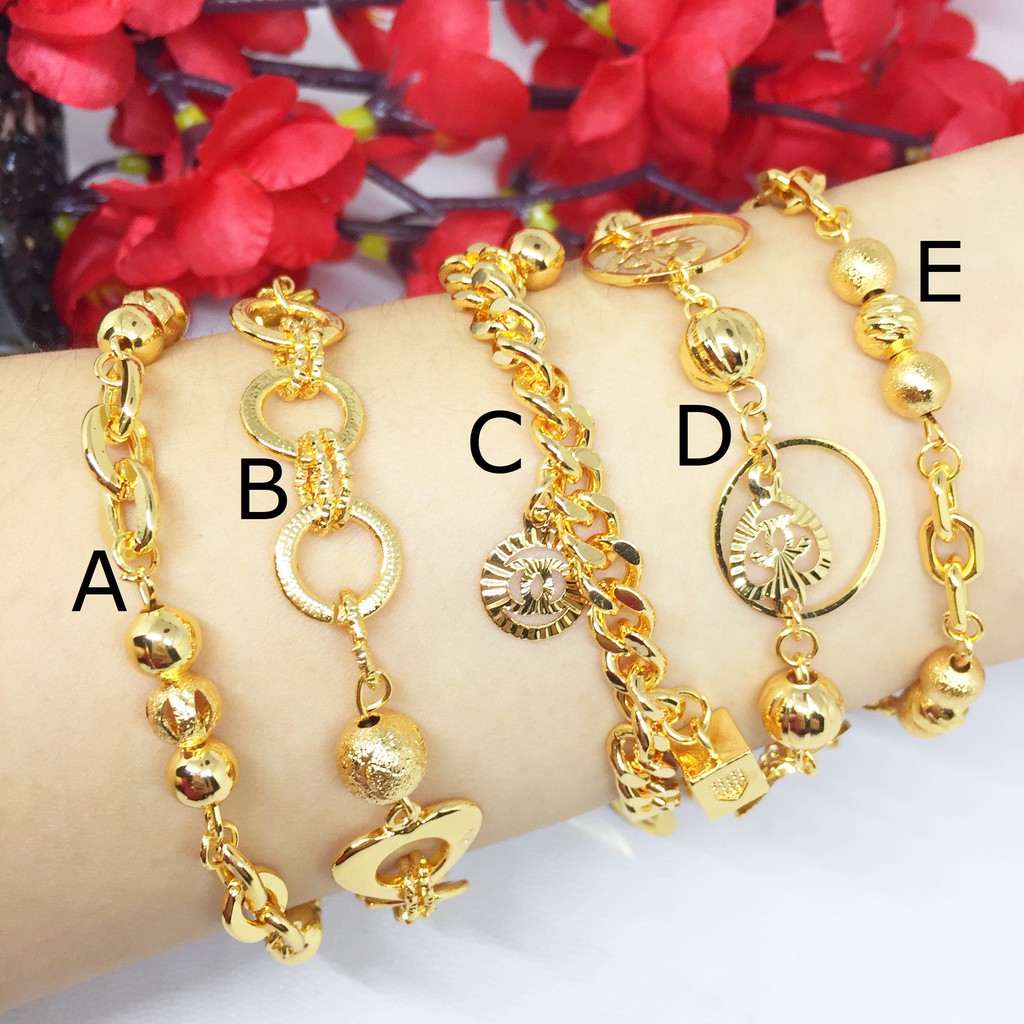  Gelang  Xuping Lonceng Bola  Bulat Lapis Emas  18k Gold 