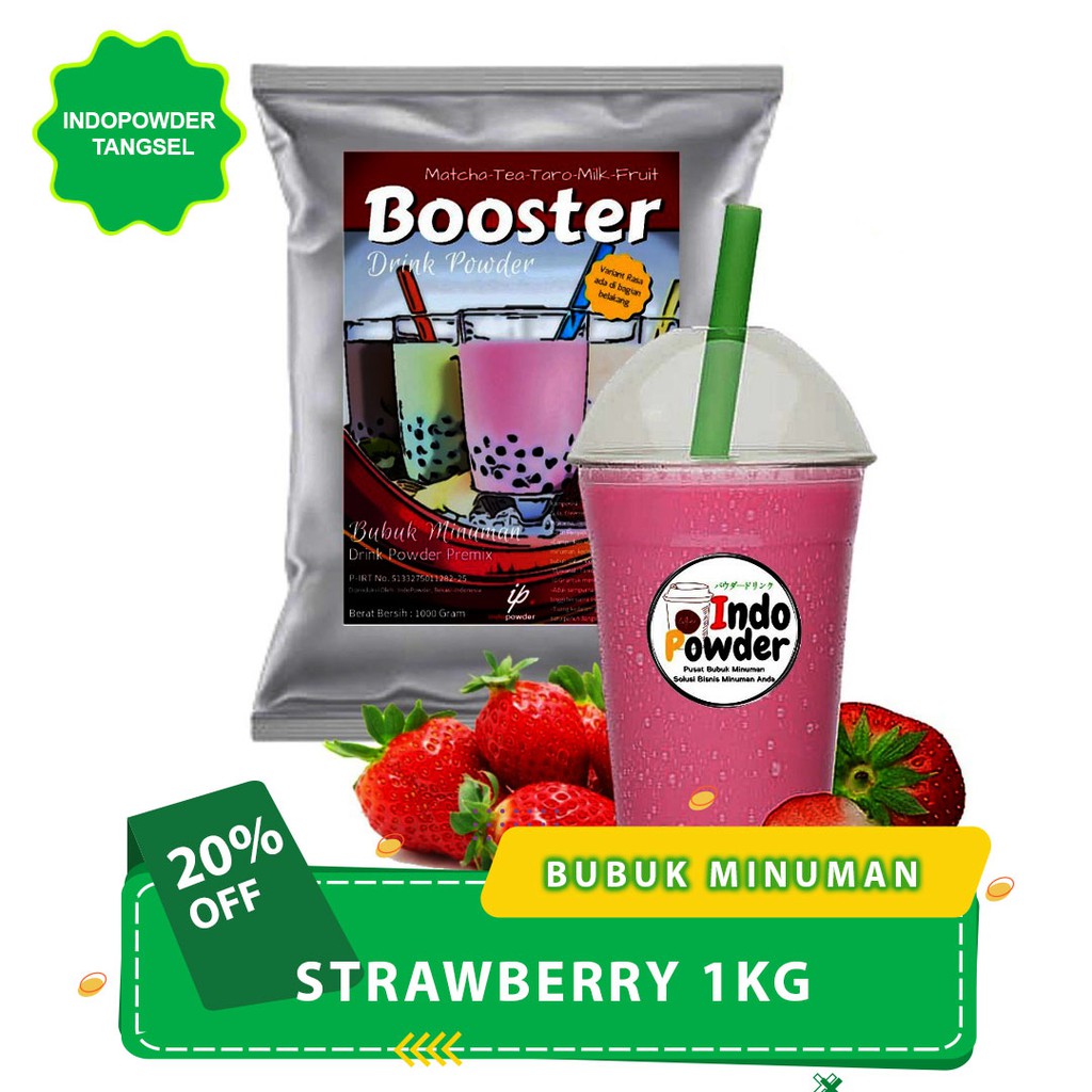 

Bubuk Minuman Rasa Strawberry 1Kg / Bubuk Powder Minuman Kekinian