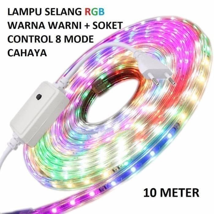 Lampu LED Warna Warni RGB Strip Selang 10 Meter