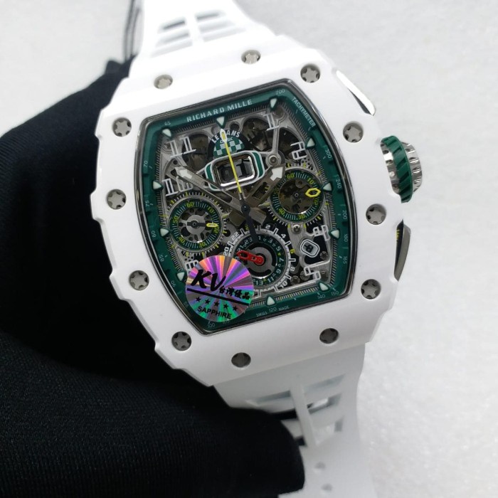 RM011-03 White Ceramic dial Green 1:1