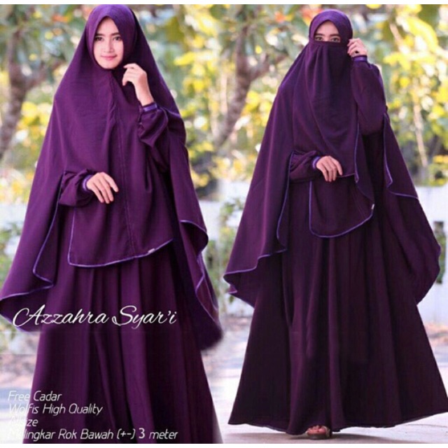 AZZAHRA SYARI DARK GREEN WOOLPEACH PREMIUM SUPPLIER GAMIS SYARI CADAR