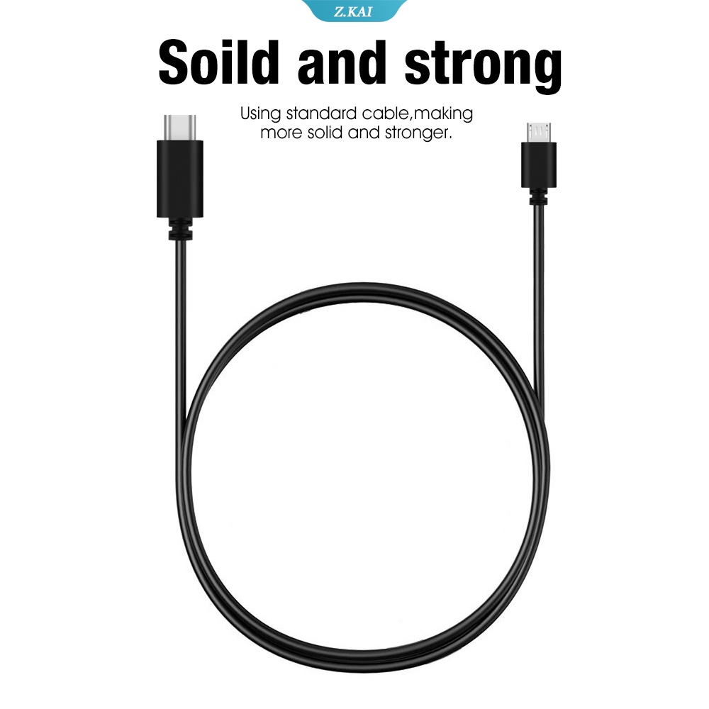 Kabel Data / Charger OTG USB Tipe C Male to Micro USB Male Panjang 25cm / 1m