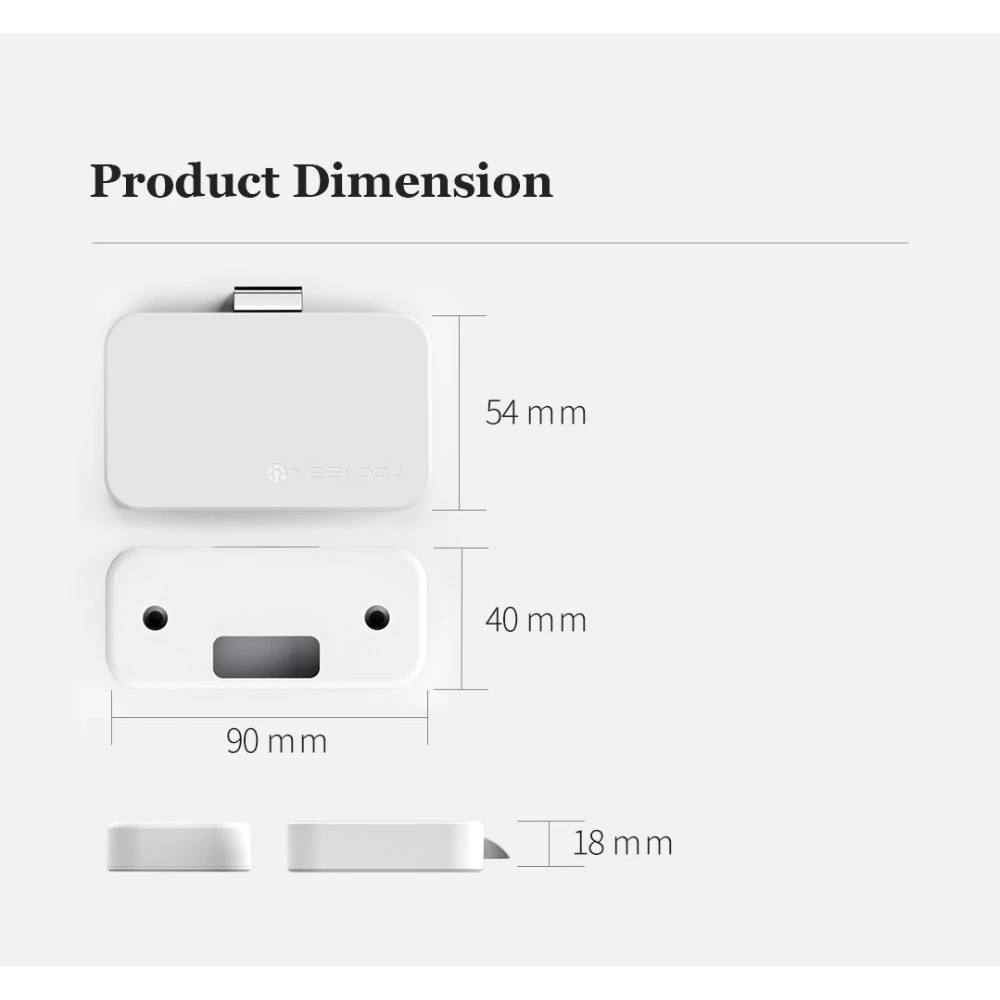 XIAOMI YEELOCK Smart Drawer Cabinet Bluetooth APP Unlock Child Safety