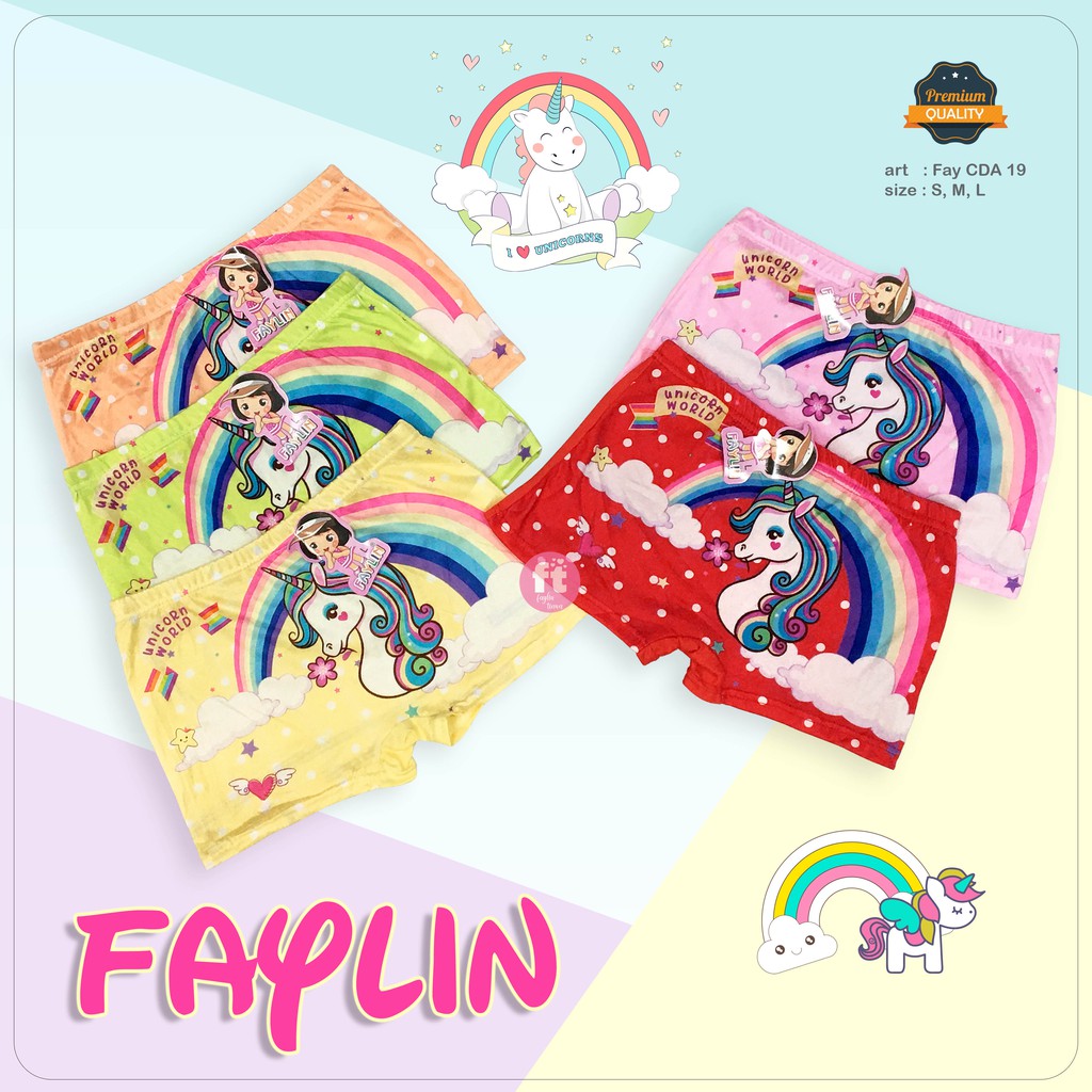 FAYLIN | Celana Dalam Boxer Anak Perempuan / art FAY CDA 19