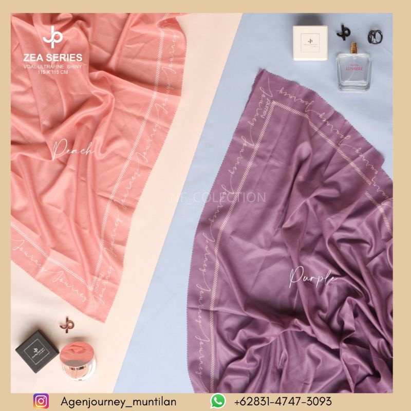 JOURNEY ZEA SERIES || HIJAB SEGIEMPAT POLOS VOAL TERLARIS COD