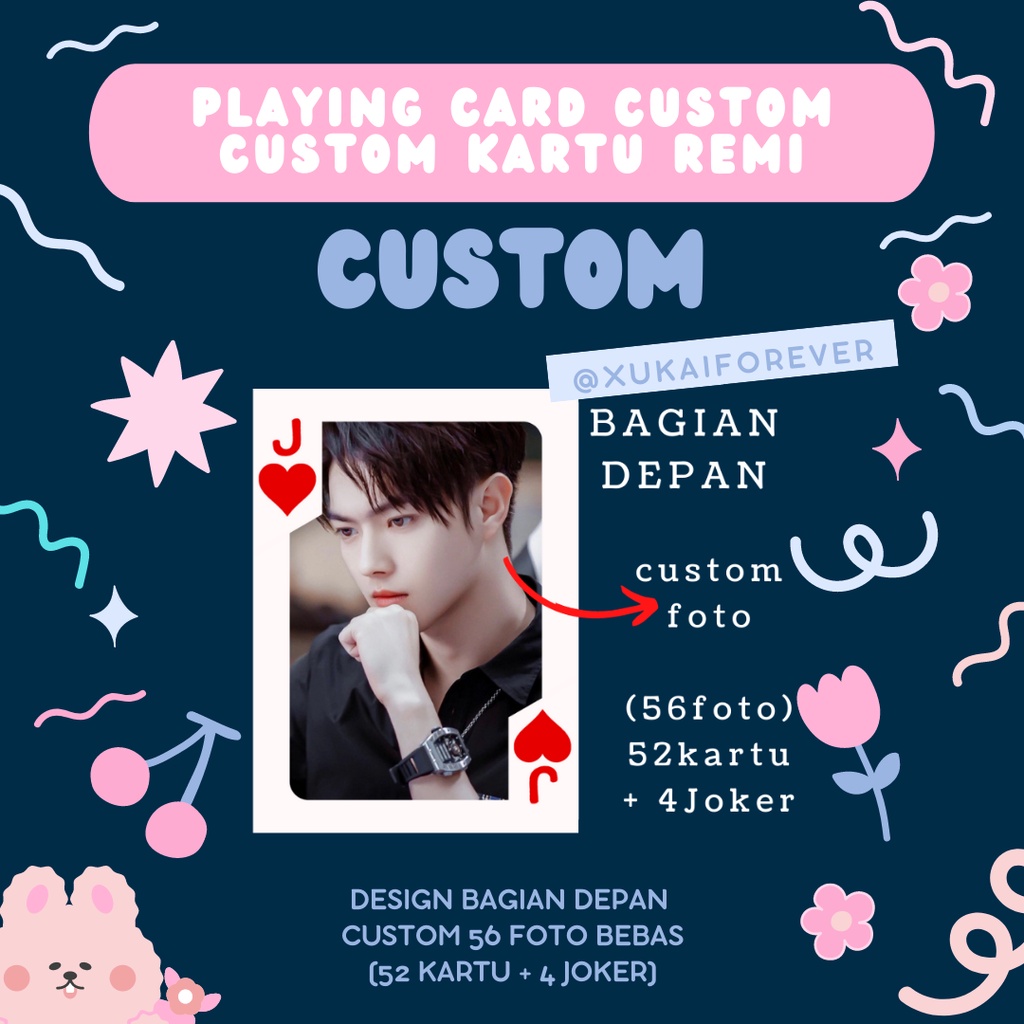 CUSTOM KARTU REMI / REMI CUSTOM / CUSTOM PLAYING CARD / PLAYING CARD CUSTOM / CUSTOM POKER / CUSTOM 