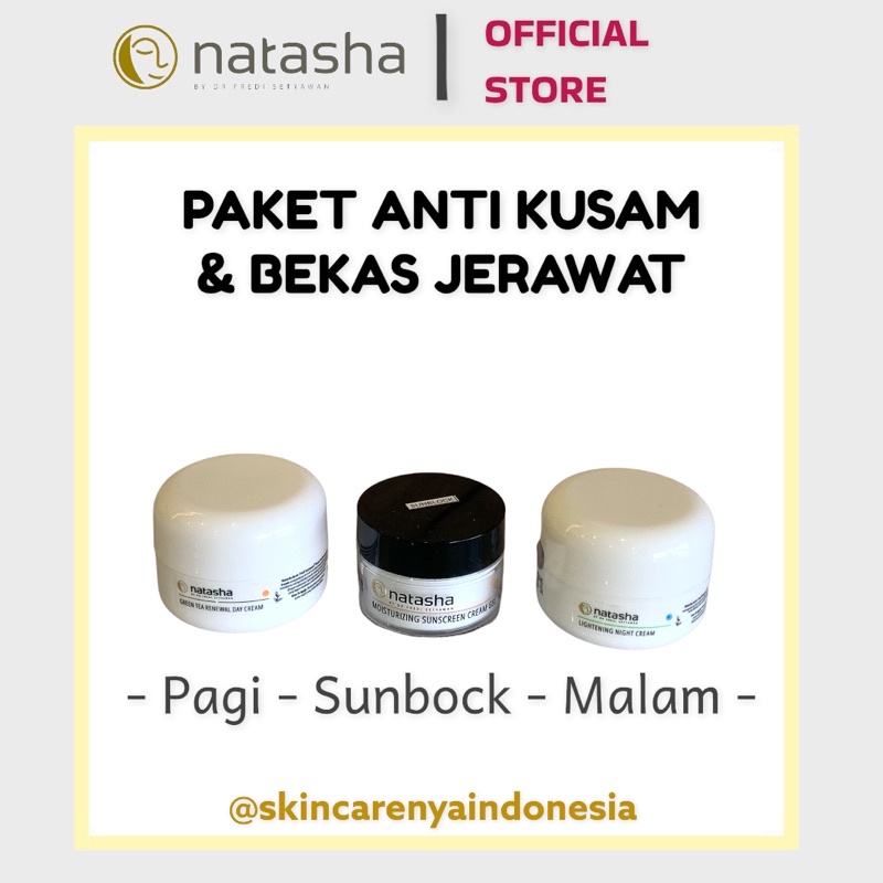 NATASHA SKINCARE Paket anti kusam / bekas jerawat / pencerah / pelembab
