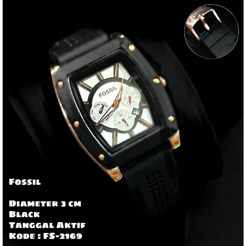 Jam Tangan Fossl Wanita 2169 Rubber Tanggal Aktif