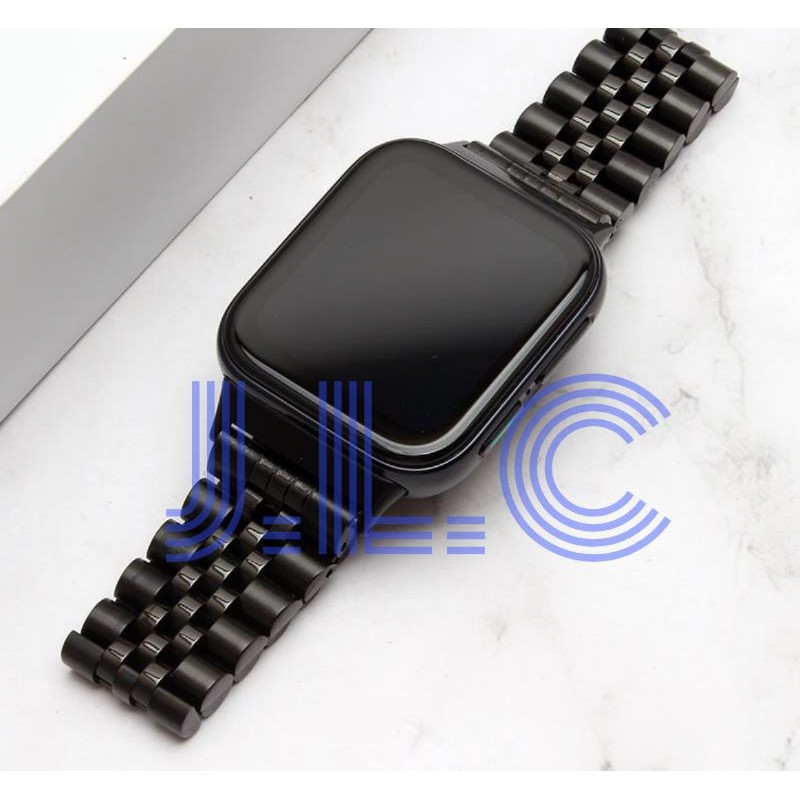 Stainless Steel 7 Bead Beads Strap Premium Link Watch Band For Oppo Watch 41mm 45mm Tali Jam Rantai