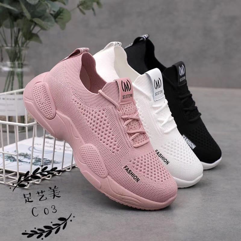 M&M Collection Sepatu Sneakers Wanita Bertali Fashion Korea Casual Sport Shoes C01 C03 C07 L