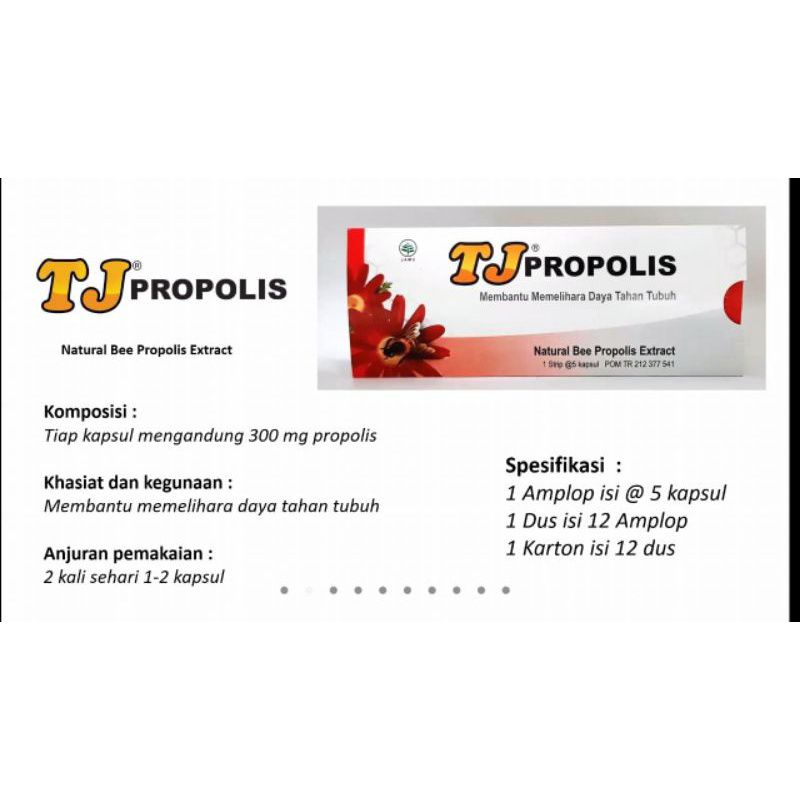 TJ PROPOLIS  1 AMOLOP ISI 5 KAPLET || MADU TJ PROPOLIS || PROPOLIS 100 %