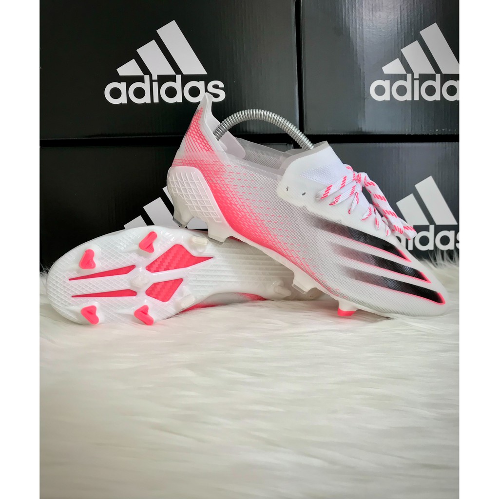 Sepatu Bola Adidas X Ghosted .1 White Black Pink