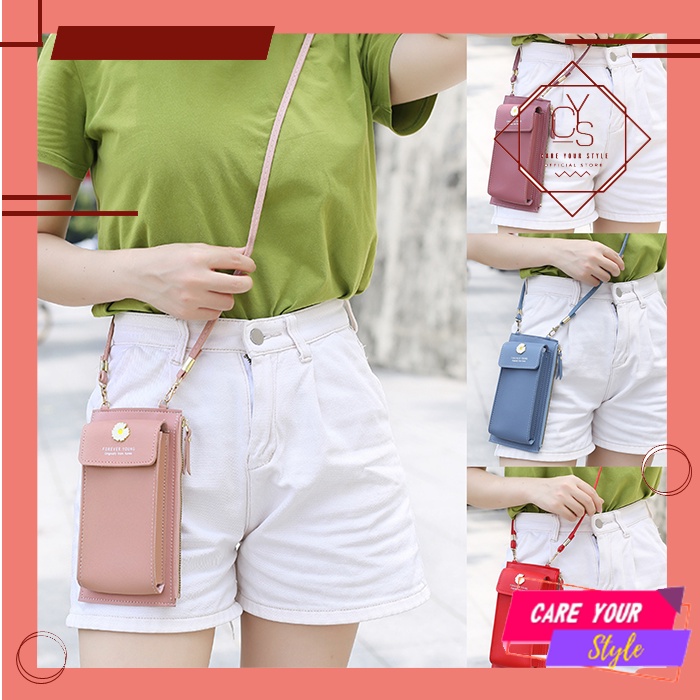 CYS Tas Dompet Pocket Tempat HP Wanita / Tas Selempang Dompet Tempat HP Wanita  / Tas HP Wanita Selempang Terbaru Import T282