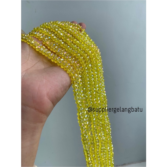 Crystal Ceko kilap 6mm yellow quartz kuarsa kuning bening kristal acc