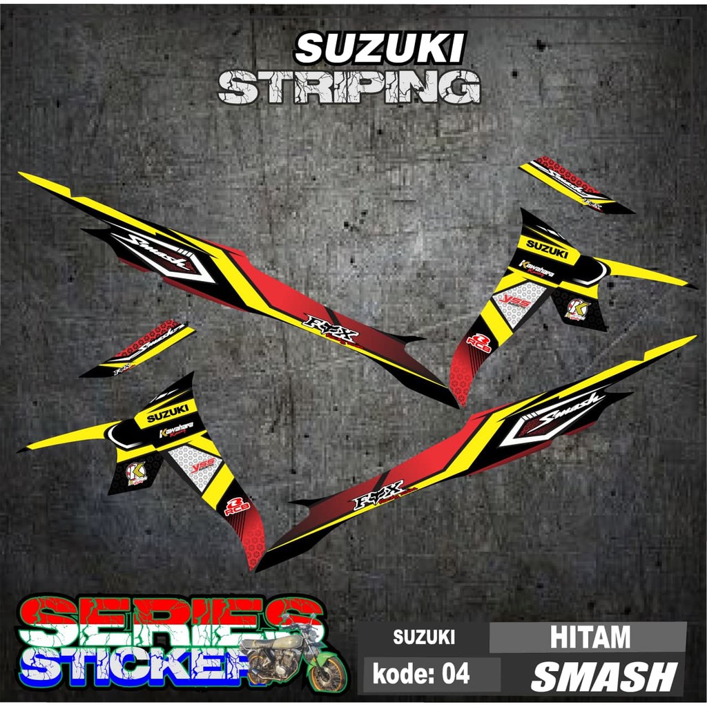 (cod) striping list variasi suzuki smash NEW SR - striping variasi smash NEW SR. [04]