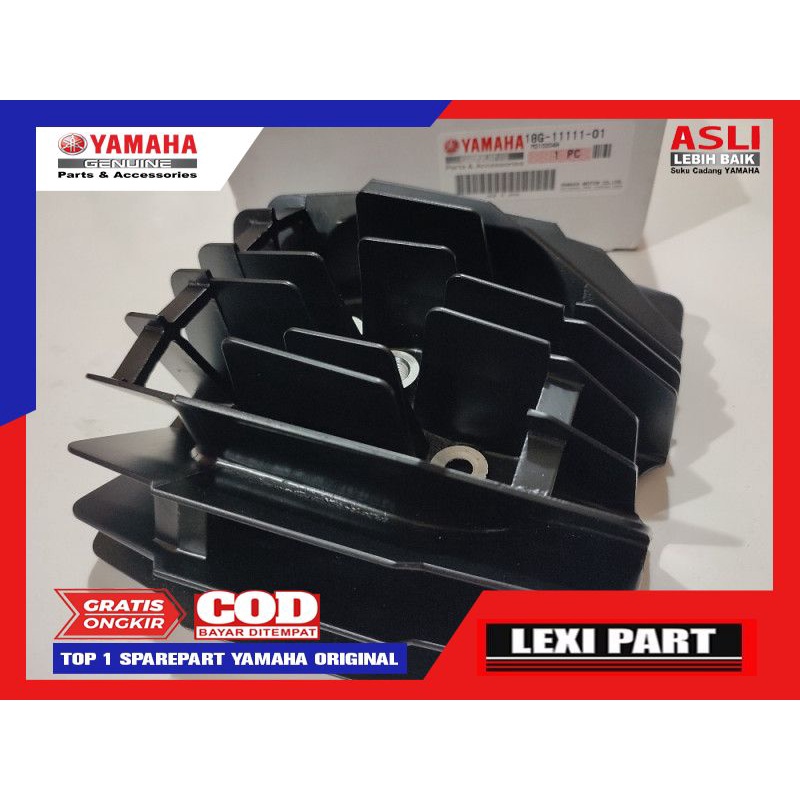 HEAD CYLINDER YZ YAMAHA ORIGINAL 18G-11111-01 KOP NANAS HEAD BELIMBING YZ YAMAHA GENUINE PART