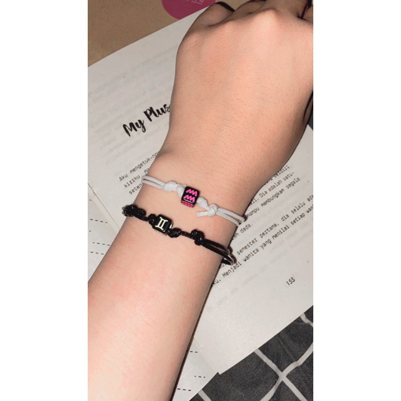 Gelang zodiak / gelang aesthetic zodiak / gelang tali rasi bintang