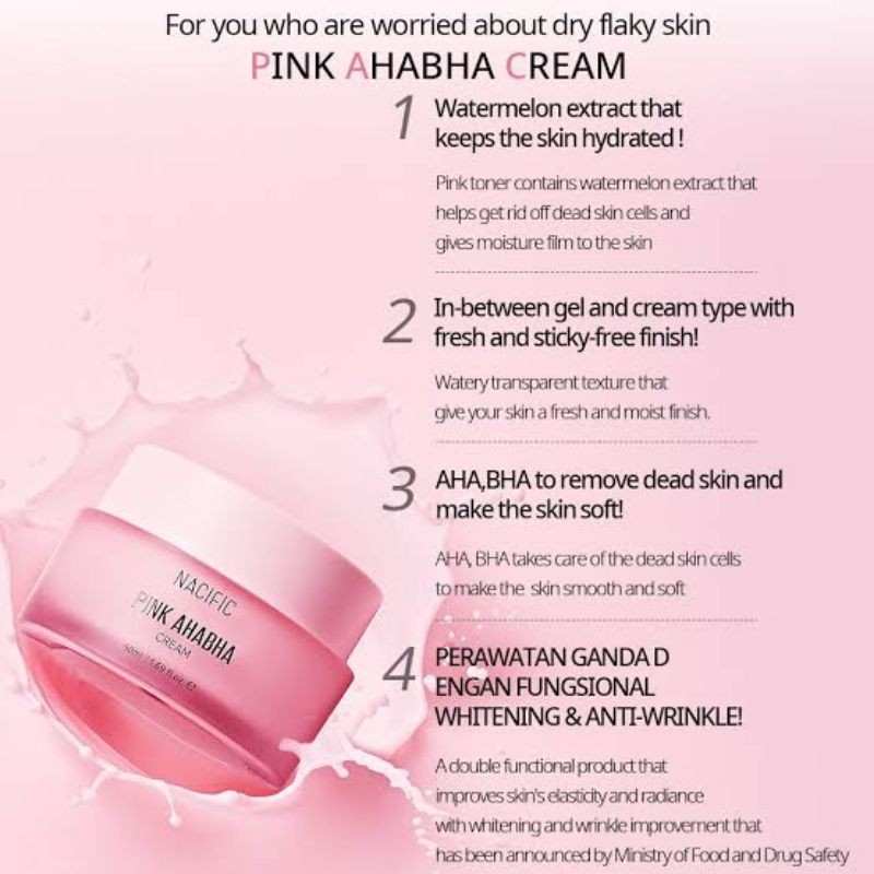 Nacific Pink AHA BHA Serum Nacific Pink Aha BHA Cream Original full size