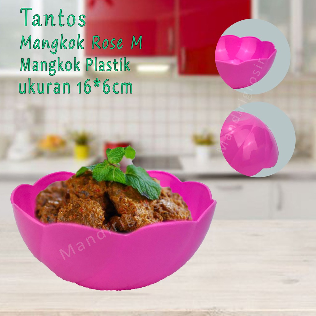 Mangkok bentuk bunga * Mangkok Rose M * Pink *5155