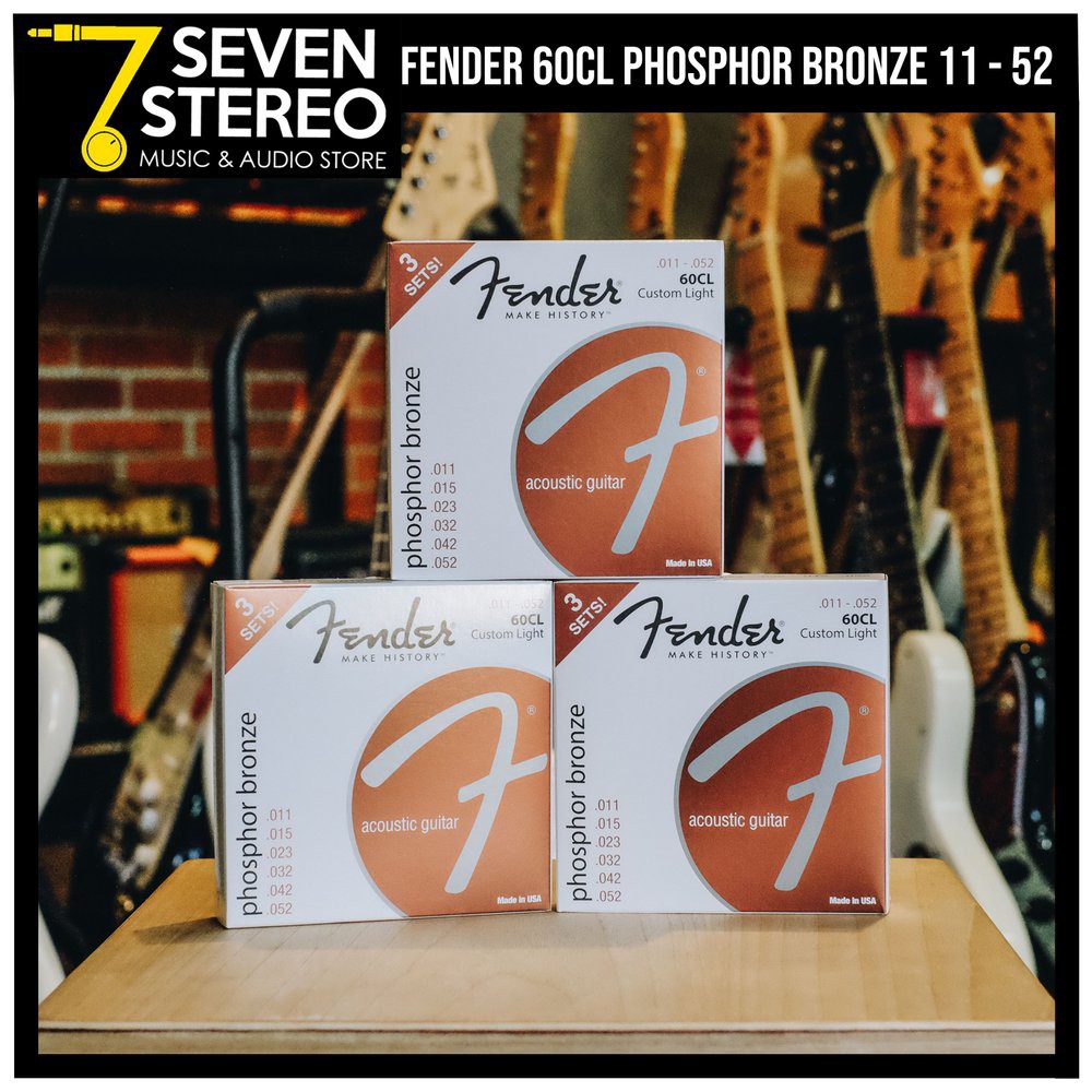 Fender 60CL Phosphor Bronze 3 Set Acoustic Guitar String