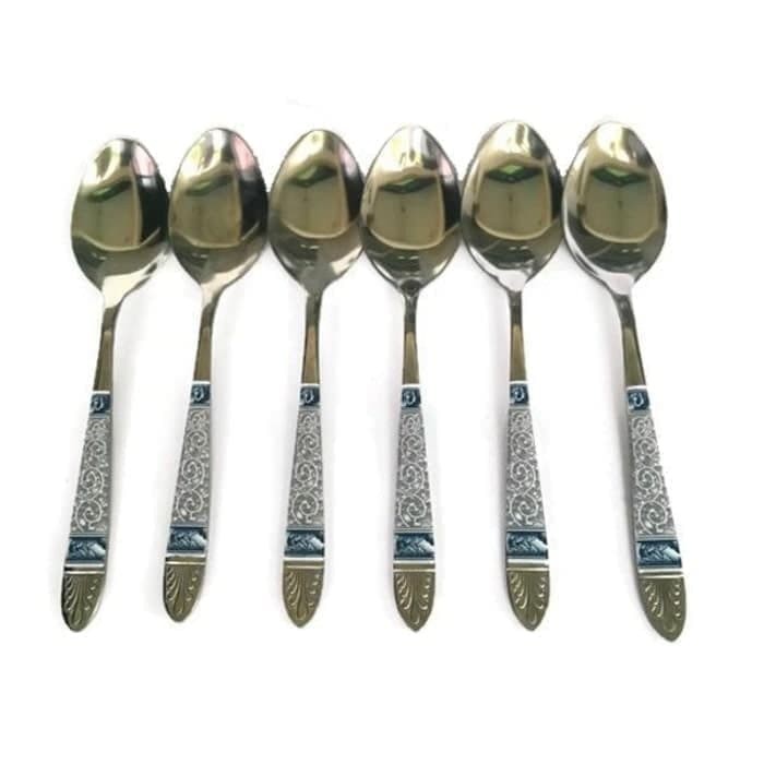 Sendok Makan Motif Batik Stainless Isi 12 pcs