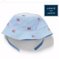 Topi anak bucket hat branded Janie&Jack American 0-3 month