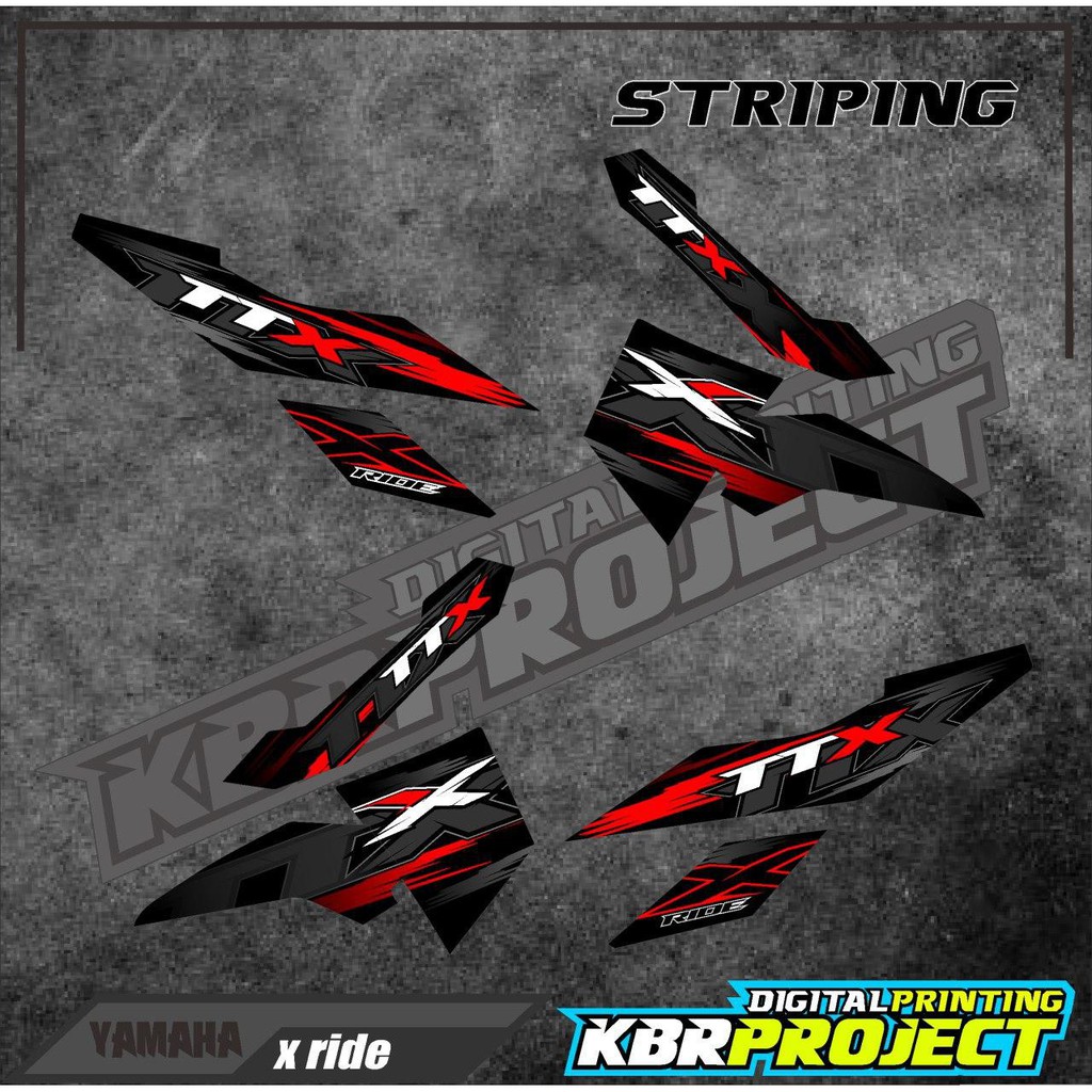 (cod) stiker xride striping sticker variasi list motor yamaha xride