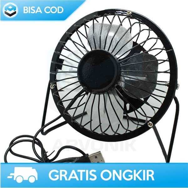 KIPAS ANGIN DUDUK MINI KENCANG SANHUAI USB FAN PORTABLE BAHAN BESI