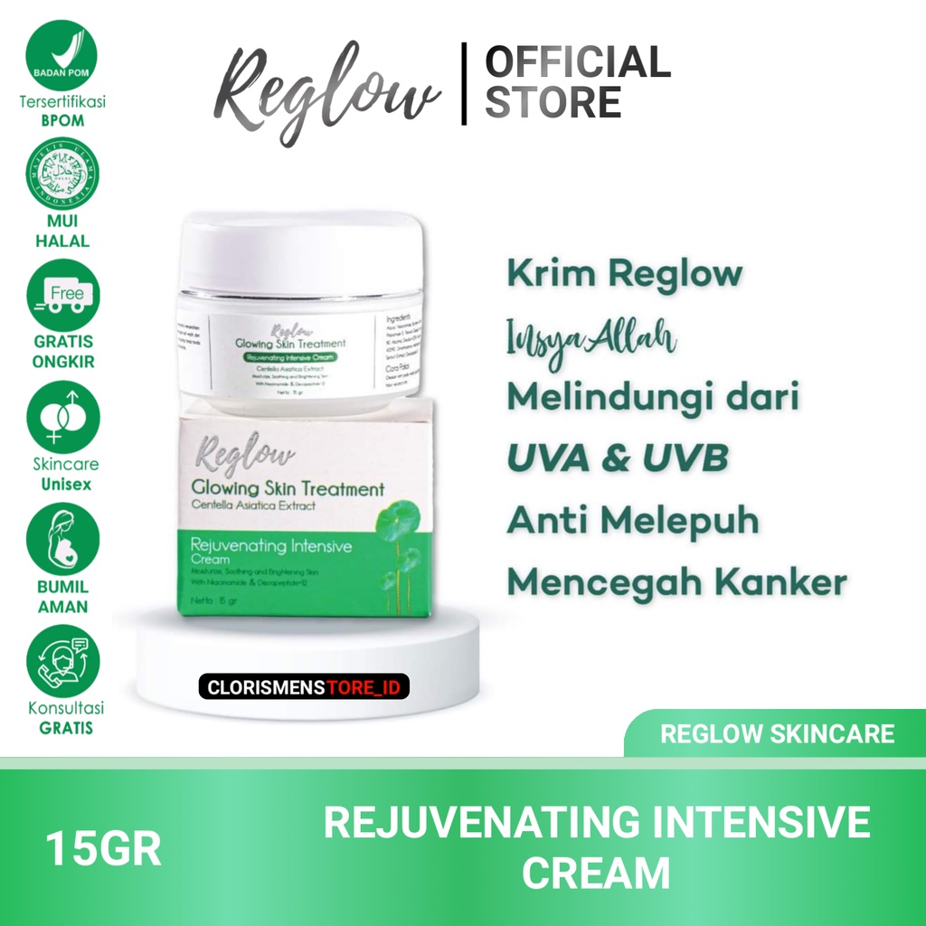 PAKET REGLOW SERIES Skincare Original Perawatan Pemutih Wajah Glowing Bpom Ampuh Free Pouch-Intensive Cream