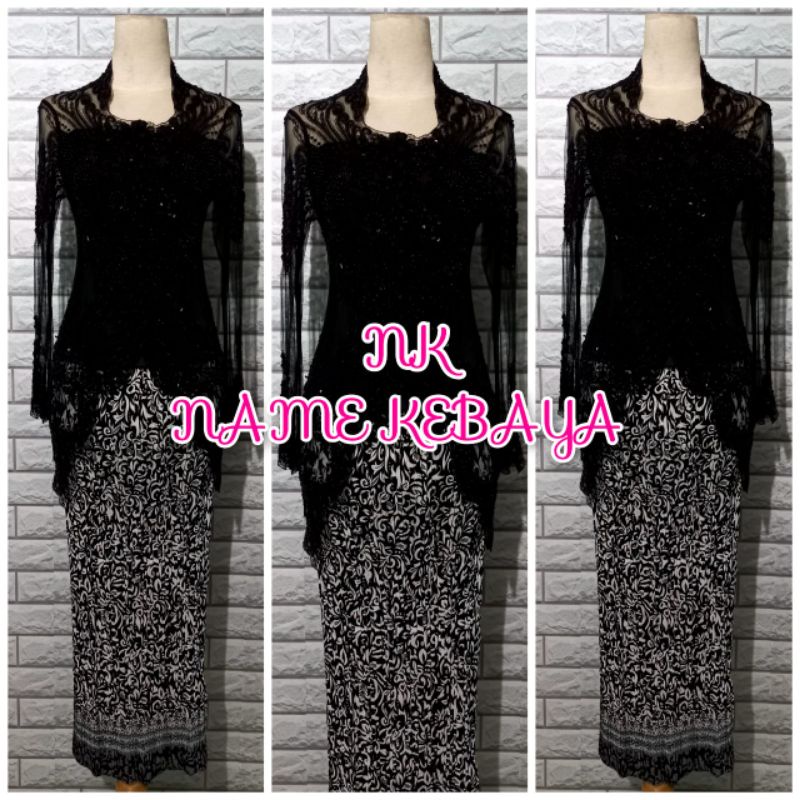 set kebaya pesta kebaya wisuda kebaya hitam