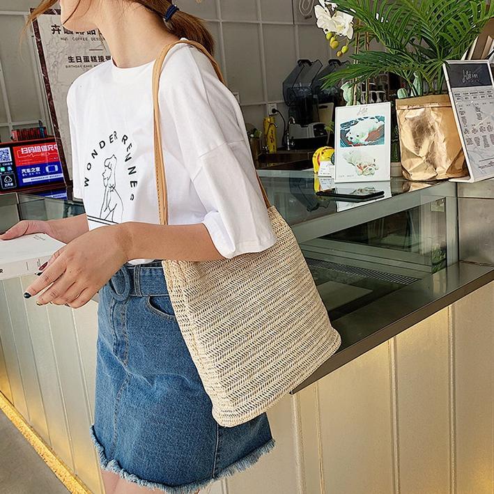 Paling Sesuai.. Tas Tote Wanita Totebag Impor Model Rajut Simpel