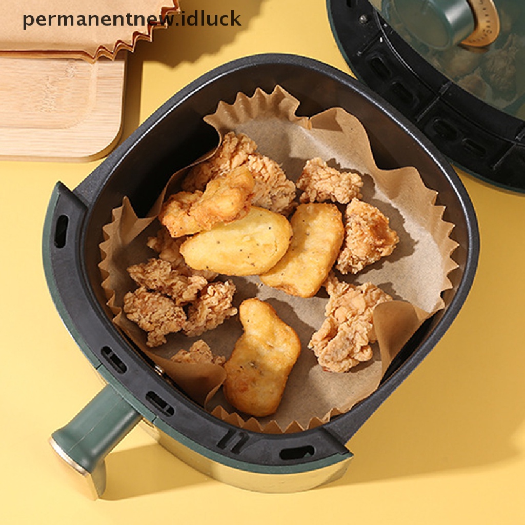 50 Pcs Kertas Air Fryer Sekali Pakai Bentuk Persegi Anti Lengket