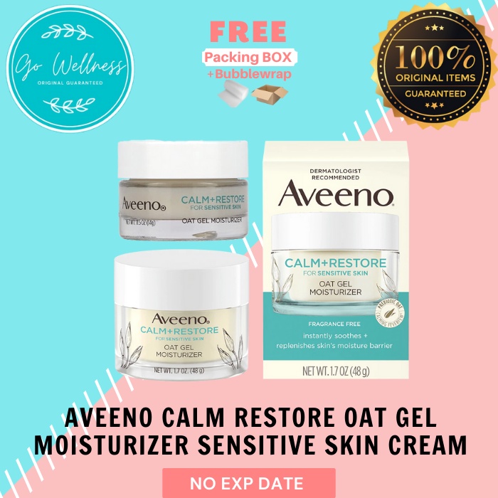 Aveeno Calm Restore Oat Gel Facial Moisturizer Sensitive Skin Cream
